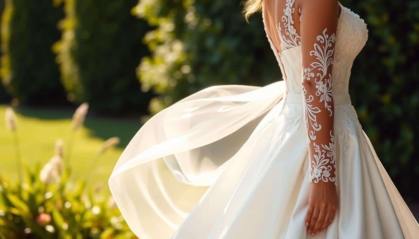 Brautkleid Curvy mit Ärmeln online kaufen