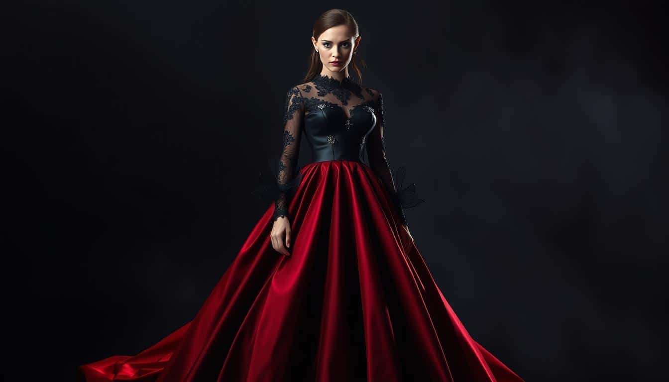 Brautkleid Schwarz Rot online kaufen