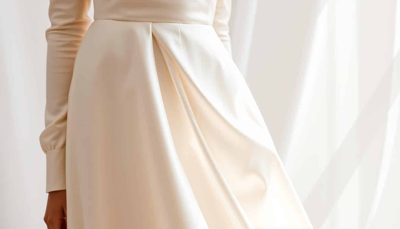 Brautkleid schlicht elegant Satin online kaufen