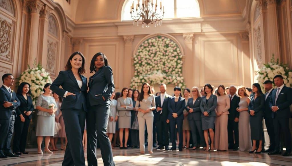 Festliche Hosenanzüge für Hochzeitsgäste