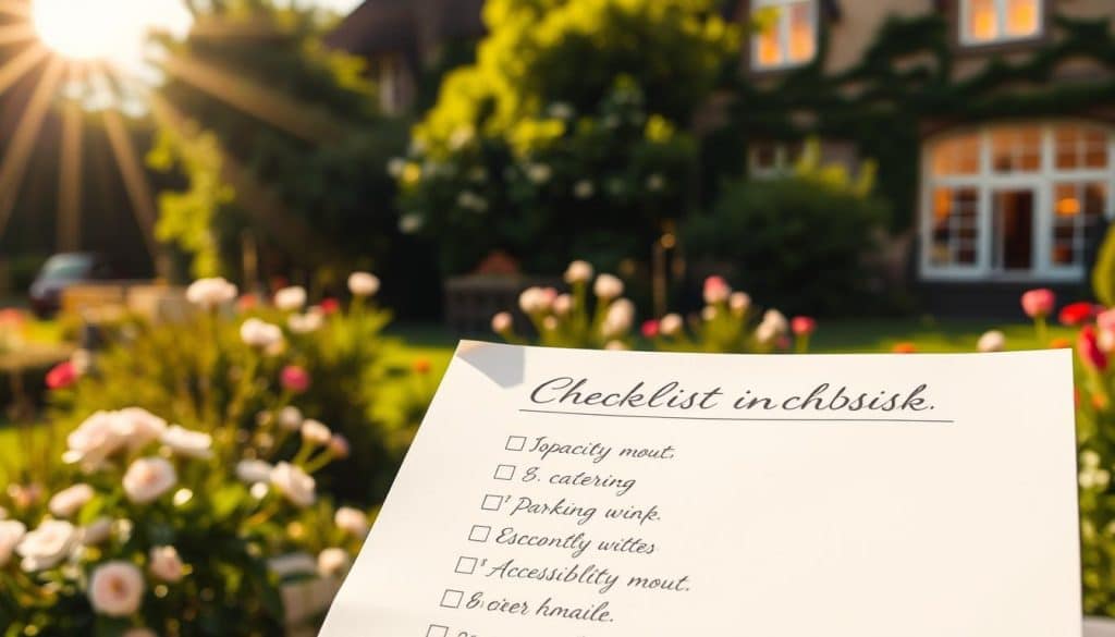 Hochzeitslocation Checkliste für die Feier