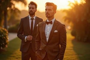 Brauner Bräutigam-Anzug: Eleganz für den Hochzeitstag