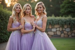 Flieder Kleider für Hochzeiten – Elegante Festmode