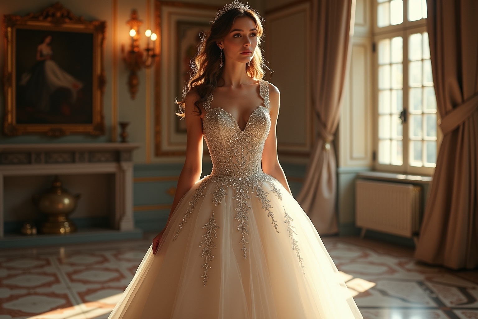 Prinzessin Kleider für Hochzeiten mit Glitzer