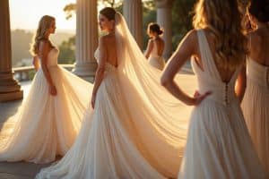 Plissee Kleider für Hochzeiten