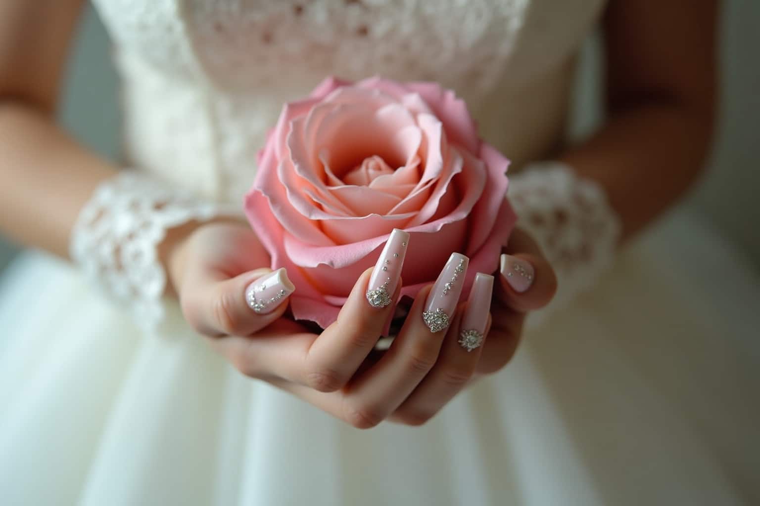 Hochzeitsnägel lang: Ideen für Brautnägel