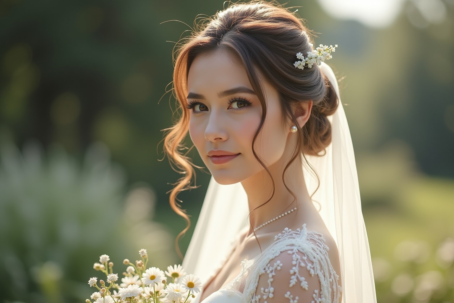 Hochzeitsfrisuren mit Accessoires