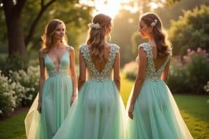 Mint Kleider für Hochzeiten