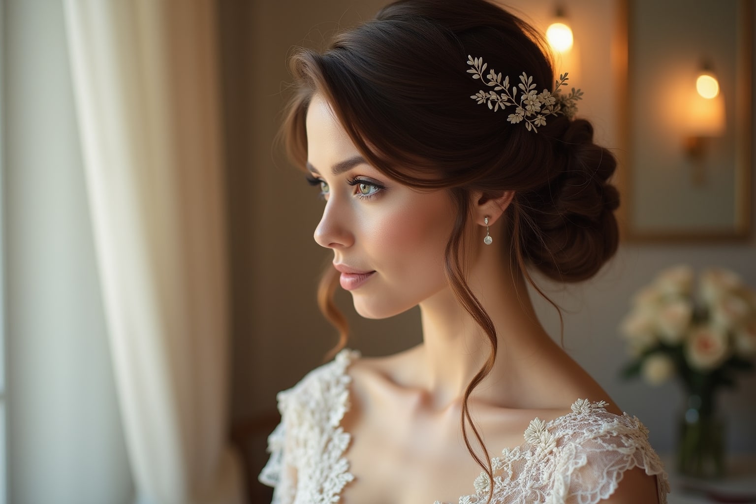 Top Hochzeitsfrisur mittellange Haare Ideen